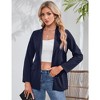 Blazer For Women Long Sleeve Open Front Casual Single Breasted Office Blazer With Pockets - 3 of 4
