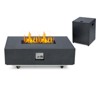 COZONY 36/48/56" Propane Fire Pit Table, 50,000 BTU Dual-Use Outdoor Heater with Wind Guard & Cover - 2 of 4