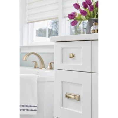 Golden Champagne Square Cabinet Knob with Mounting Hardware