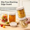 6-pack 16oz Glass jars with Airtight Lids, Wide mouth Salad jars, Glass Food Storage Containers for Snacks Yogurt Spice Sugar-Beige - 4 of 4
