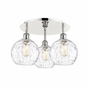 Athens Water Glass - 3 Light Flush Mount In Industrial Style-10.38 Inches Tall and 19.75 Inches Wide - 1 of 1