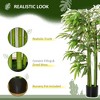 Aghana Digitals 4.5FT Faux Bamboo Tree with 780 Leaves, PE Moss & Cement Soil in Nursery Pot - - 3 of 4