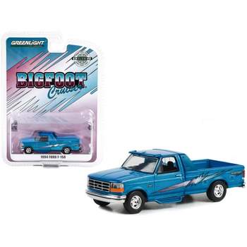 1994 Ford F-150 Pickup Truck "Bigfoot Cruiser" Blue Metallic w/Graphics "Hobby Exclusive" 1/64 Diecast Model Car by Greenlight