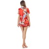 Ashford & Brooks Women's Satin Short Sleeve Pajama Shorts Set - 4 of 4