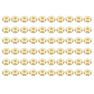 Unique Bargains Bulk Flat Spacer Beads for Keychain Jewelry Making 100 Pcs - 1 of 4