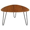 Gibby Hairpin Leg Wood Coffee Table Walnut - Saracina Home - image 2 of 4