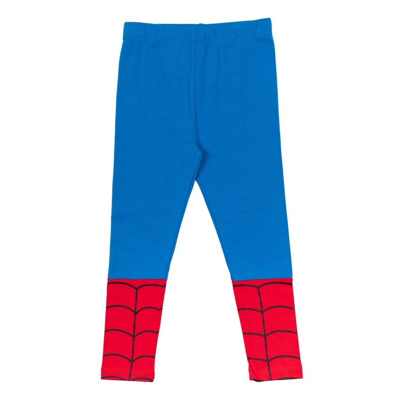Marvel Avengers Spider-Man Spider-Gwen Captain America Miles Morales Girls Cosplay T-Shirt and Leggings Toddler to Little Kid, 4 of 9