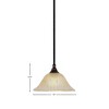 Toltec Lighting Any 1 - Light Pendant in  Black Copper with 10" Amber Crystal  Shade - 2 of 2