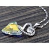 Anna-Kaci Women's Angel Wing Teardrop Crystal Pendant Necklace, Adjustable Chain, Perfect for Evening Wear and Special Occasions - Wings - 4 of 4