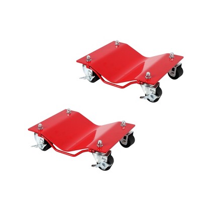 Car Dolly Set of 2, 5000 LBS Capacity Wheel Dolly, Heavy Duty Vehicle Dolly for Moving Car with 2.5 Inch Nylon Wheels, Bolts Resist Tire Wear