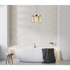 Elegant Lighting Sydney 3 light Polished nickel Pendant Golden Teak (Smoky) Royal Cut Crystal - 4 of 4