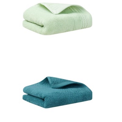 REGALWOVEN Solid Textured Absorbent Soft Decorative Hand Towel Set 13" x 30"/14" x 30" 2 Pcs