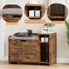Whizmax Modern Cat Litter Box Enclosure Wood Litter Box Enclosure with Top Opening and Cushion Hidden Cat Litter Box Resistant from Scratching and Odor - 2 of 4
