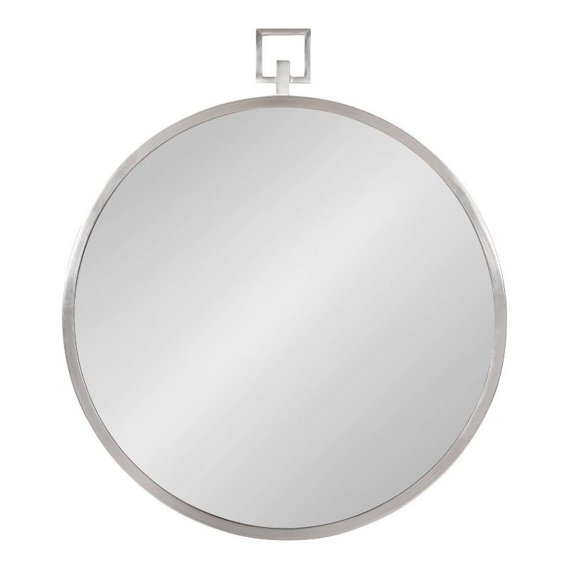 24&#34; x 28&#34; Tabb Round Framed Decorative Wall Mirror Silver - Kate &#38; Laurel All Things Decor, 3 of 9