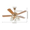 YIYIBYUS 52in Reversible Ceiling Fan Light with Remote Control, Gold - 4 of 4
