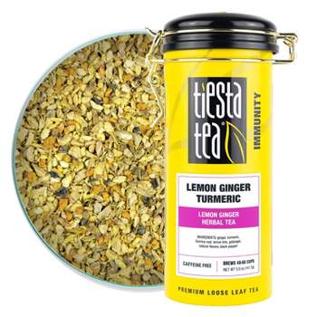 Tiesta Tea Lemon Ginger Turmeric, Herbal Loose Leaf Tea Tin - 5oz