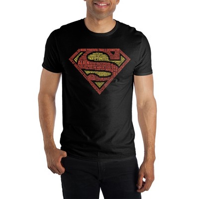 tuberculose Kritiek typist Superman Text Logo Mens' Black T-shirt : Target