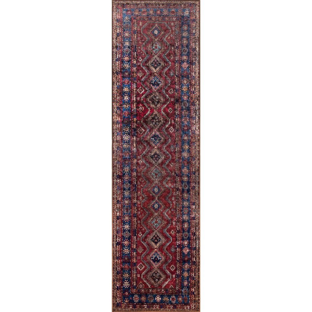 Photos - Area Rug Momeni 2'3"x8' Karachi Rezi Runner Rug Burgundy  