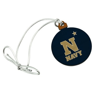 US Naval Academy Primary Logo Mini Small Tiny Wood Christmas Tree Holiday Ornament