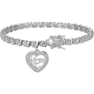 Silver Diamond Accent Tennis Bracelets Bracelets with Accent S-Link Chain - 1 of 4