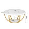 Kumasinova 2-Tier Round Wood Coffee Table,31.49" Center Dining Table with Bottom Shelf for Living Room,Bedroom,Meeting Room - 3 of 4