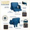 Reclining Stadium Seat for Bleachers with Back Support, Armrests, Cup Holder, Large Pockets, and Waterproof - 3 of 4