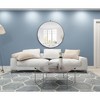 Elegant Lighting Metal frame Round Mirror with decorative hook 42 inch Silver finish - 4 of 4