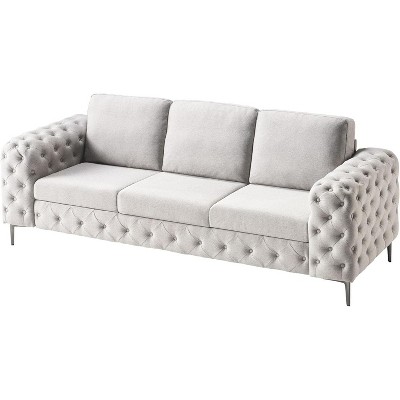 AMERLIFE 92-inch 3-Seater Sofa with Thick Armrests, Button Tufted
