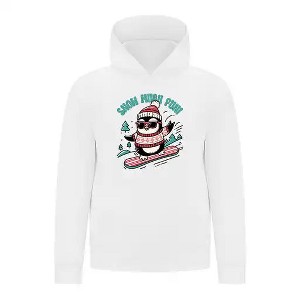 Everyday Kids Christmas Collection Snow Much Fun Boys Pullover Hoodie – Holiday Penguin Sweatshirt - 1 of 4
