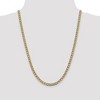 Black Bow Jewelry 5.25mm 14k Yellow Gold & Rhodium Hollow Pave Curb Chain Necklace - 3 of 4