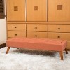 KWPZQEB Ottoman Bench, Mid-Century Rectangle End of Bed Bench with Upholstered, Vintage Tufted Entryway Bench for Bedroom, Hallway, Living Room, Foyer - 3 of 4