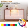 coucheta 8 Drawer Dresser with LED Lights & Charging Station, Wide Console Table for 55 Inch TV, TV Stand Dresser Organizer for Living Room, Bedroom - 4 of 4