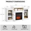 TV Stand with Mantel, Electric Fireplace, 3D Flame, Adjustable Heat & Storage, Entertainment Center for Living Room or Bedroom, Remote Control - 2 of 4