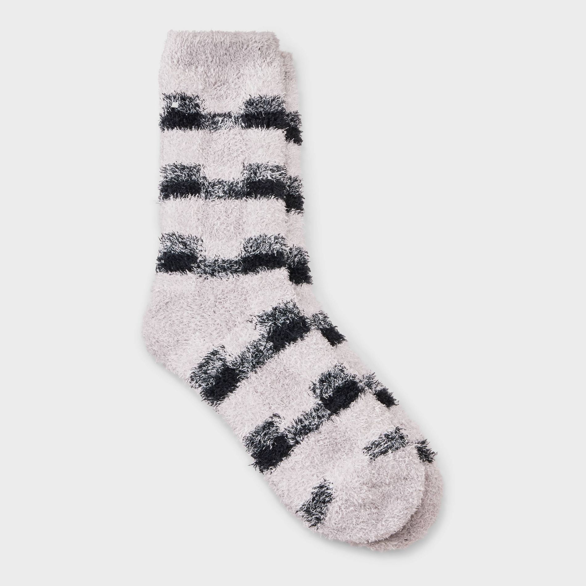 Women's Plaid Cozy Crew Socks - Auden™ Gray/Black/Ivory 4-10
