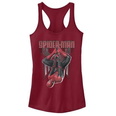 Juniors Womens Marvel Spider-Man: Far From Home Hang Racerback Tank Top - image 1 of 3