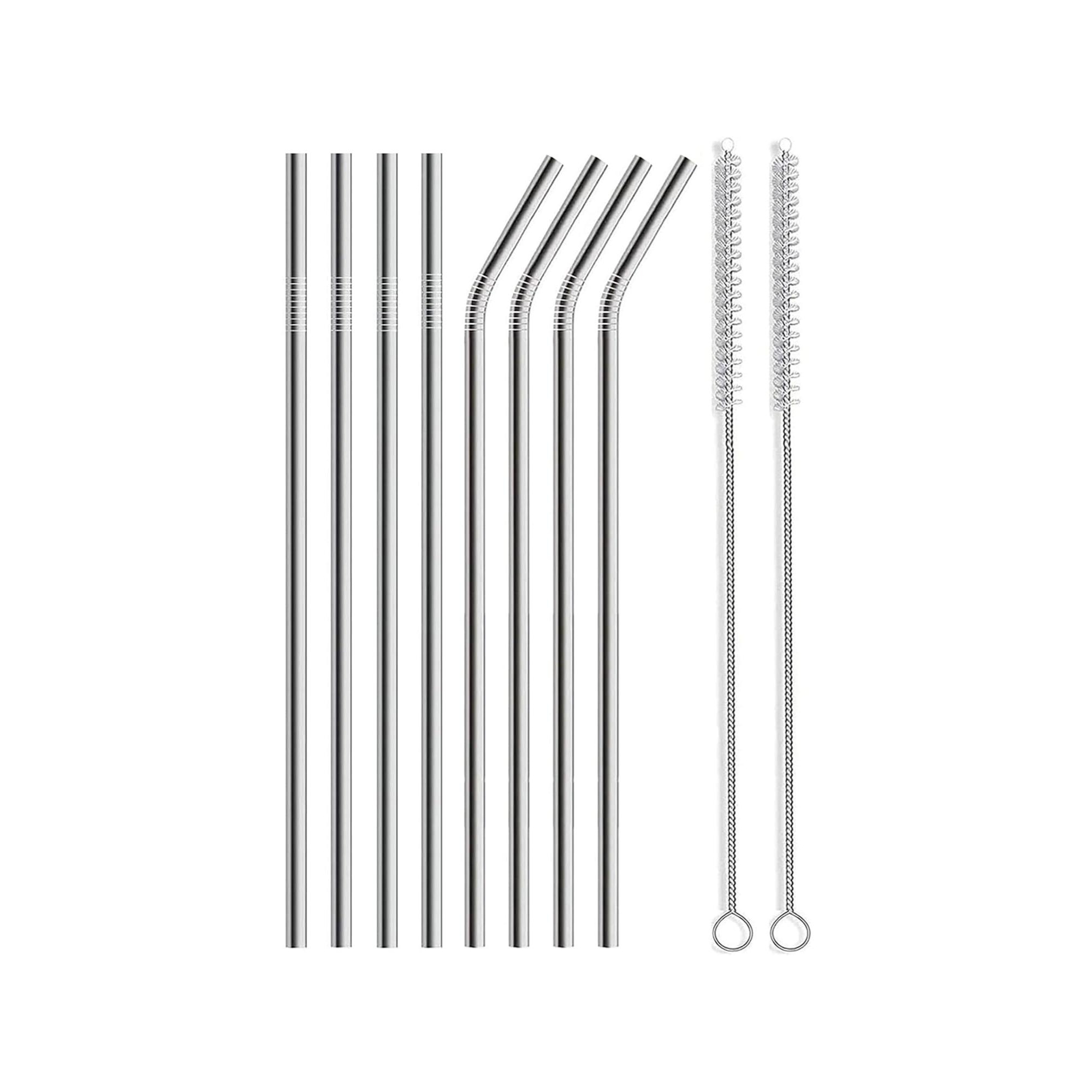 Home Collection 8-Pack 10.5 Inch Stainless Steel Straw for 20-30 OZ Tumbler