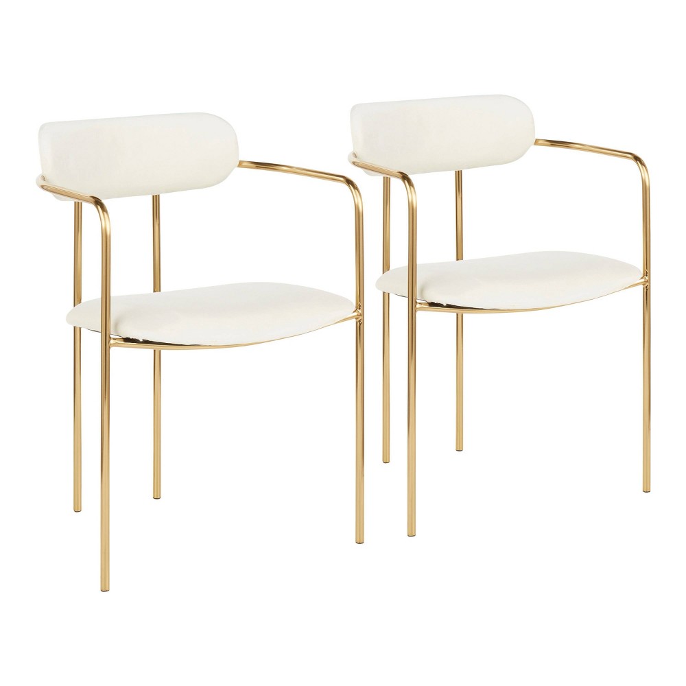 Photos - Chair Set of 2 Demi Contemporary  Cream - LumiSource