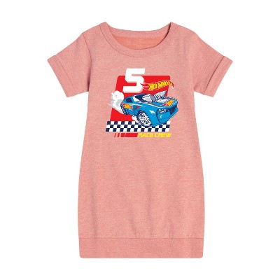 - Hot Wheels - Race Crew 5 Yrs Graphic Short Sleeve Fleece Dress