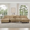 GDFStudio Arthur Modern Chenille Upholstered Sectional Sofas with Removable Ruffles Pleats Skirts and Spindle Legs - 2 of 4