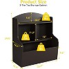 3-Tier Toy Storage Cabinet and Bookcase, Multi Shelf with Cubby Organizer Cabinet for Playroom, Bedroom, Hallway and Kindergarten School - 2 of 4