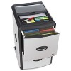 Mobile Filing Cabinet with Metal Siding and Top-Drawer Organizer Tray, 2 Letter File Drawers, Silver/Black, 19" x 15" x 23" - 3 of 4