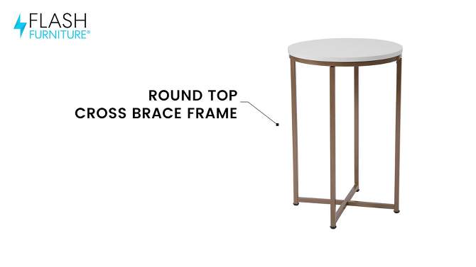 Flash Furniture Hampstead Collection End Table - Modern Laminate Accent Table with Crisscross Frame, 2 of 12, play video