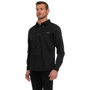 Canada Weather Gear Men’s Long Sleeve Ripstop Shirt – Roll-Up Sleeves, Dual Chest Pockets, Outdoor Lightweight Button-Down - 1 of 4