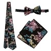 Gioberti Men's Formal 4pc Metallic Paisley Vest Necktie Bowtie and Pocket Square - 4 of 4