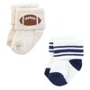 Hudson Baby Infant Boy Cotton Rich Newborn and Terry Socks, Sports Stripes - 4 of 4