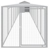 vidaXL Large Chicken Coop with Extended Run in Light Gray - Galvanized Steel Construction, Spacious, and Easy Access - 3 of 4