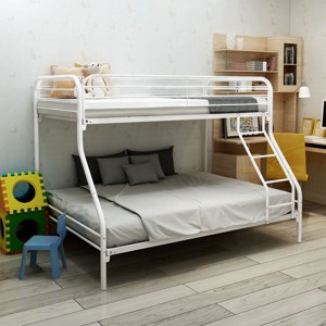 CAVINAS Twin Over Full Metal Bunk Bed with Ladder & Upper-Level Guardrail,Modern Bed Frame for Kids Room,Bedroom - 1 of 4