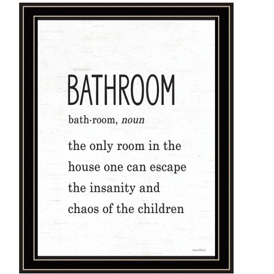HomeRoots Bathroom Escape Black Framed Print Bathroom Wall Art