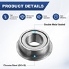 Unique Bargains Durable Chrome Steel Multipurpose Use Flanged Ball Bearing 4 3mm x 6mm x 2.5mm - 2 of 4