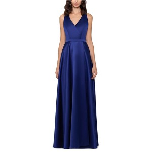 XSCAPE Womens Satin Halter Gown A-line Dress - 1 of 1